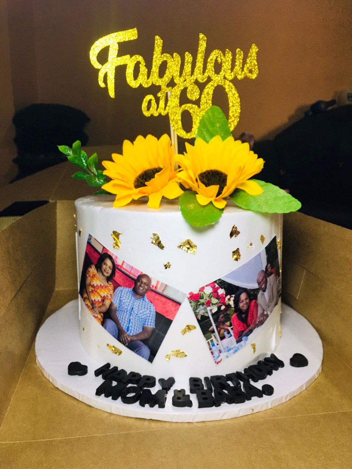 Fabulous 60 milestone birthday cake made by Moh Bakes & Treats