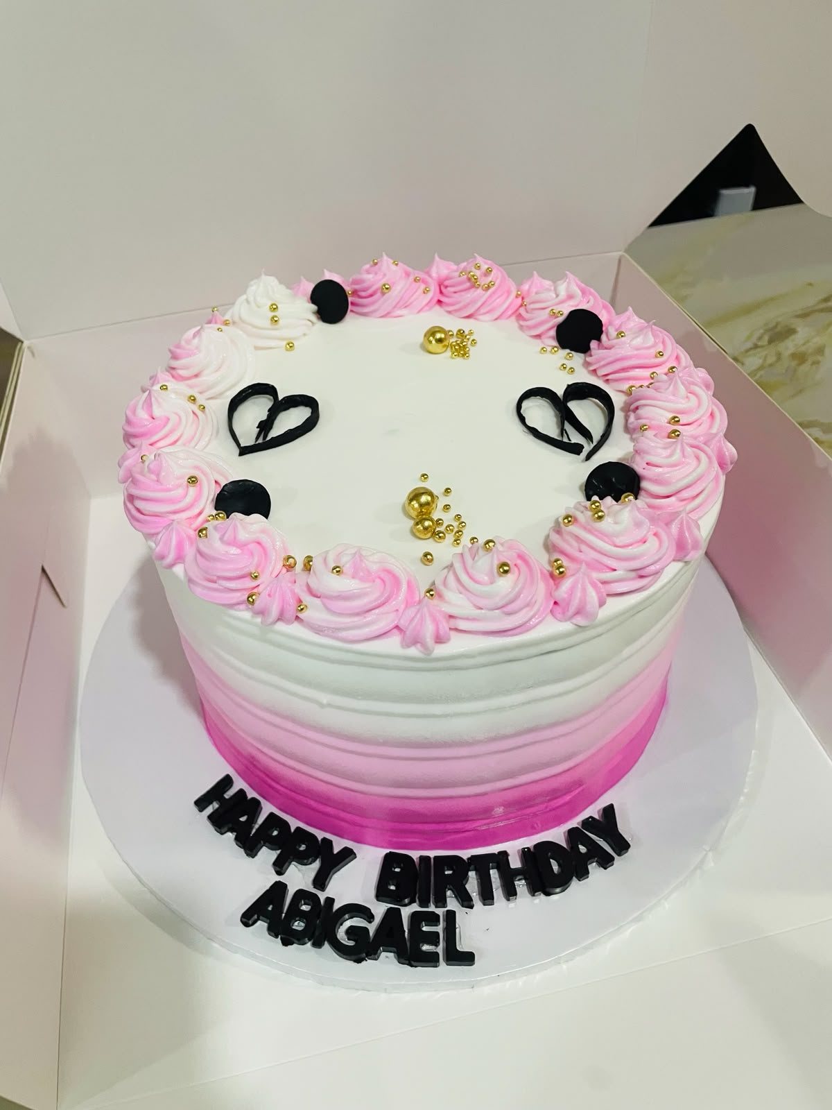 Pink ombre birthday cake by Moh Bakes near Githurai and Kasarani